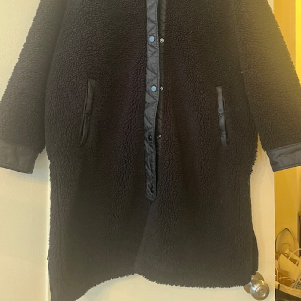 Athleta - Fleece Hyrbid Coat - XL - Black